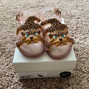 Mini Melissa x Jeremy Scott leopard sandals